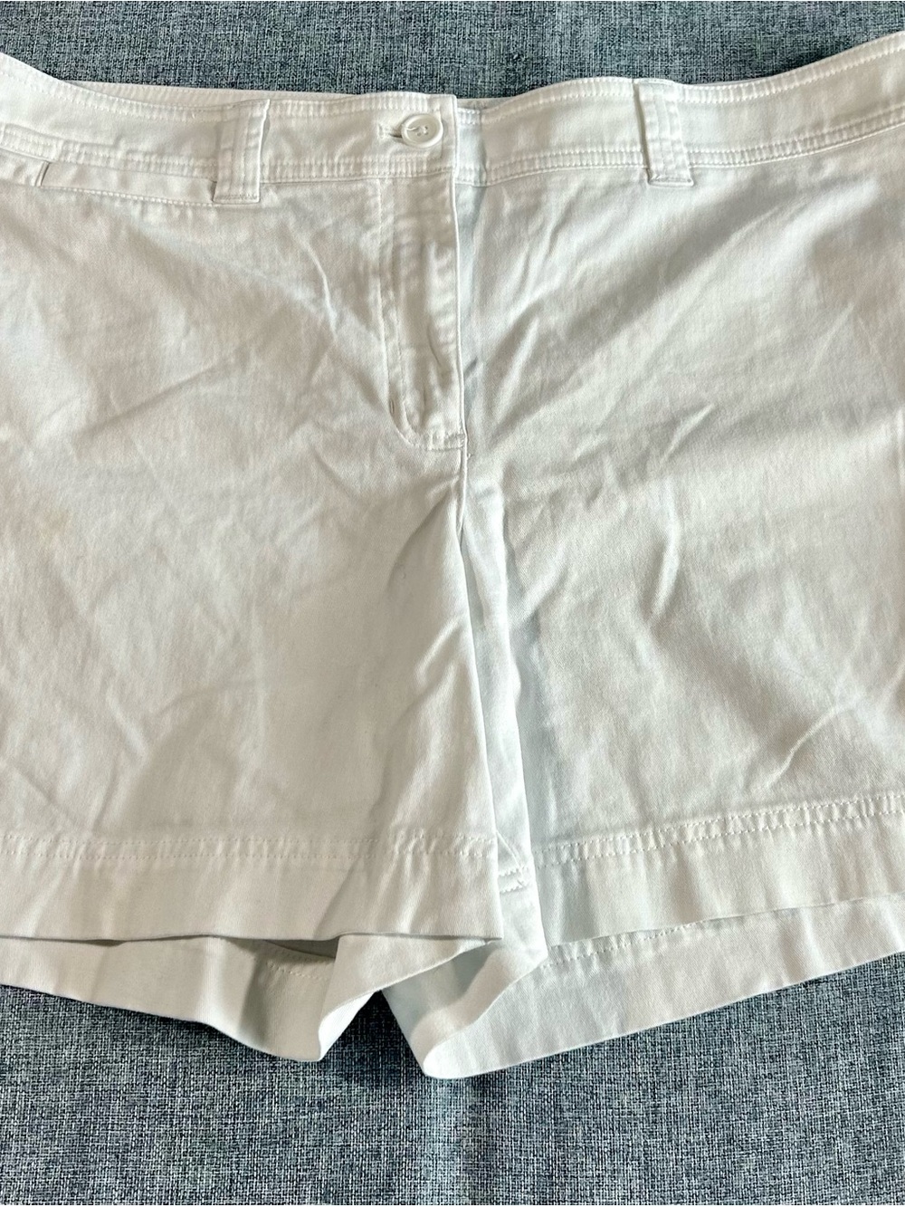 Jones New York White Cotton Bermuda Shorts
